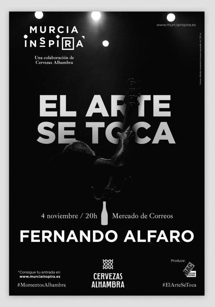 Cartel de El Arte se toca anunciando a Fernando Alfaro