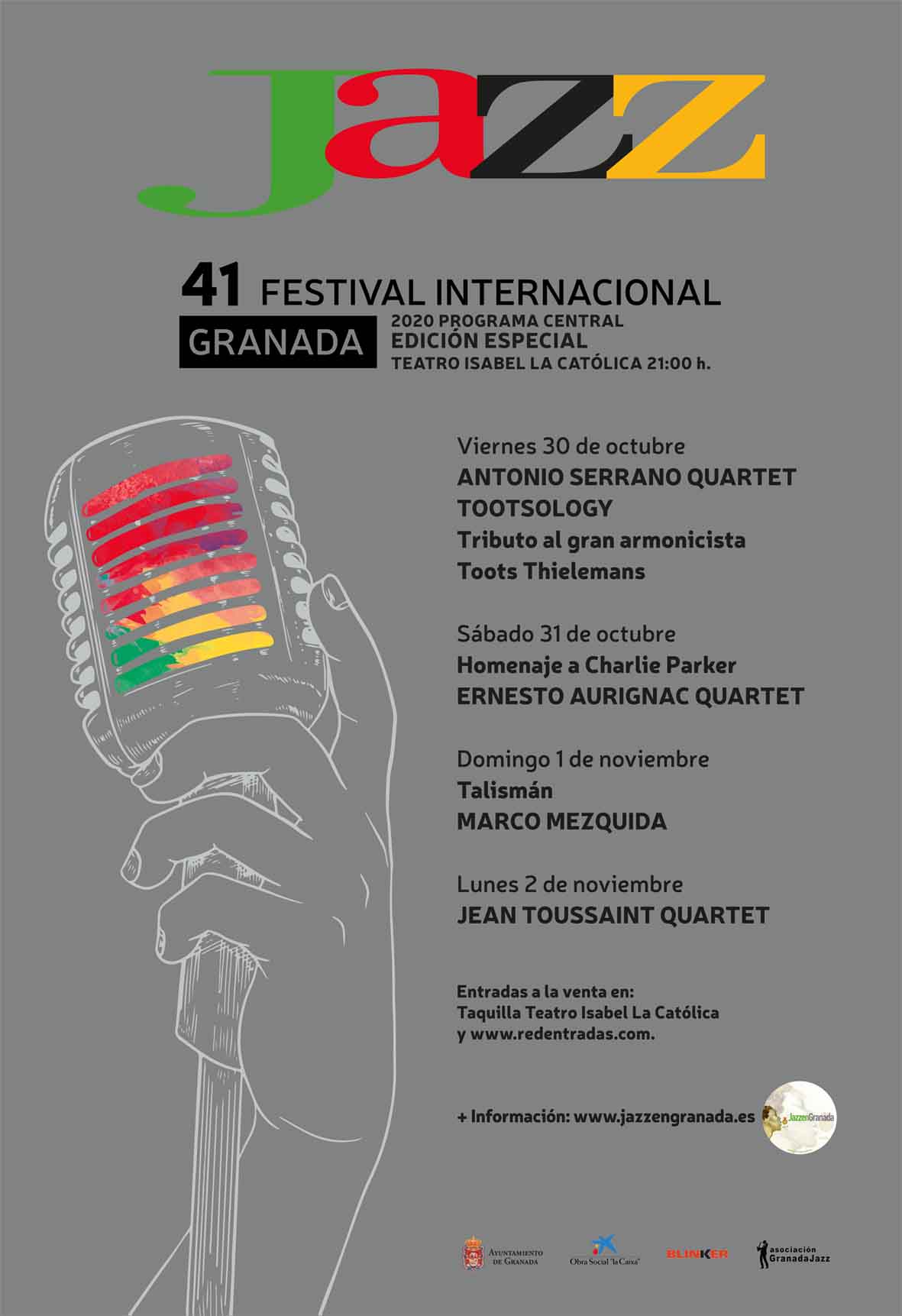 Festival de Jazz de Granada 2020, conciertos, cartel y programación completa