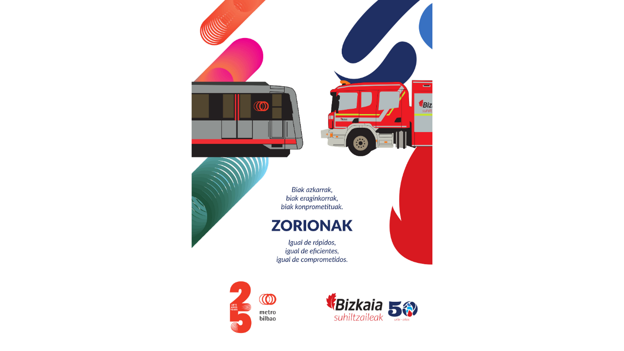 Los Bomberos de Bizkaia y el Metro Bilbao están de celebración