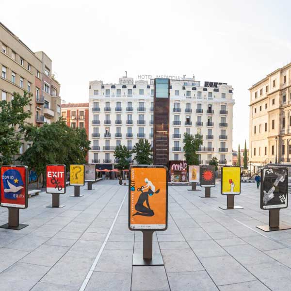 Madrid Gráfica en la calle: COVID Exit en Plaza de Oriente y Plaza Juan Goytisolo