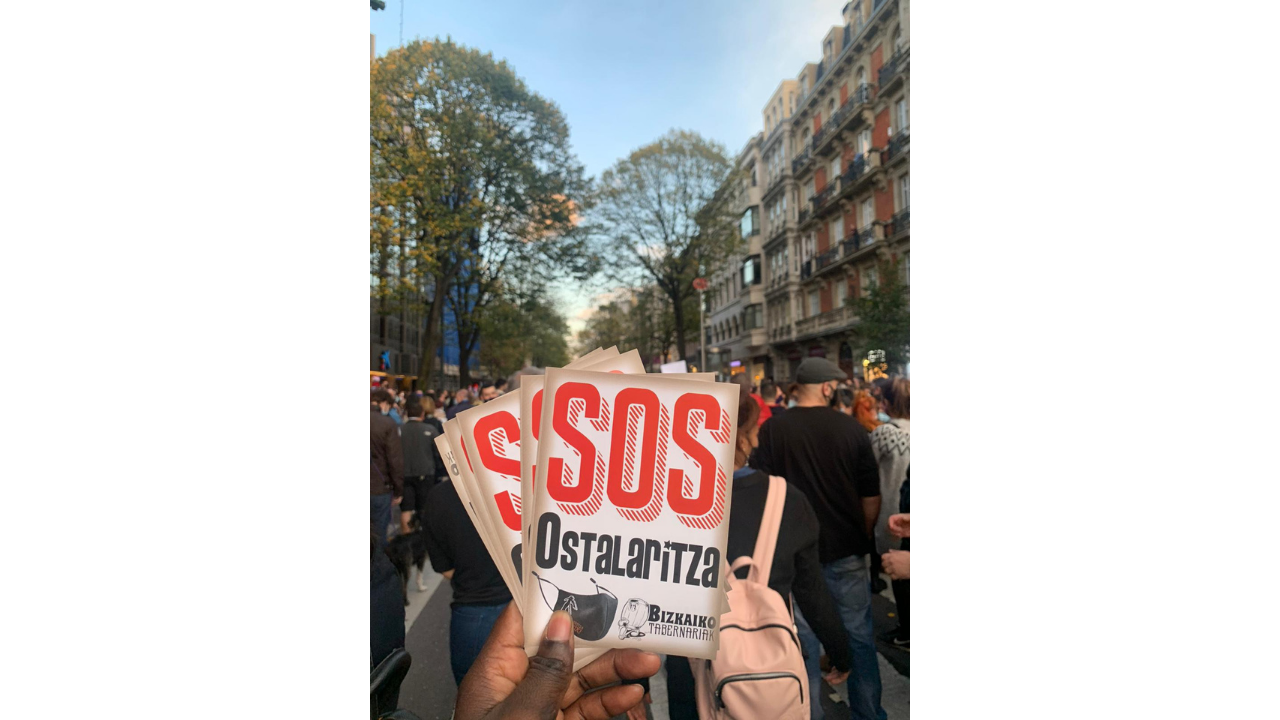 Manifestaciones en Euskadi en apoyo a la hostelería