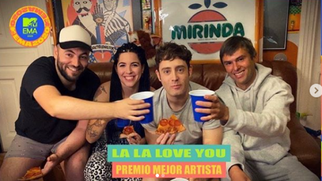 La La Love You, mejor artista español en los MTV EMAs 2020