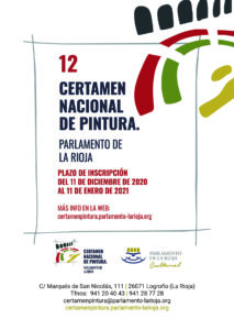 Cartel certamen Nacional de Pintura Parlamento de La Rioja