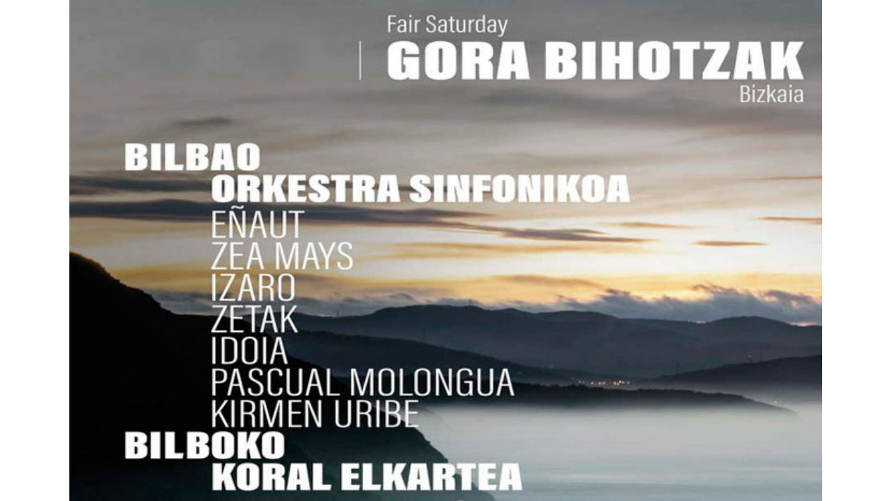 Artistas vascos en el concierto ‘Gora Bihotzak’