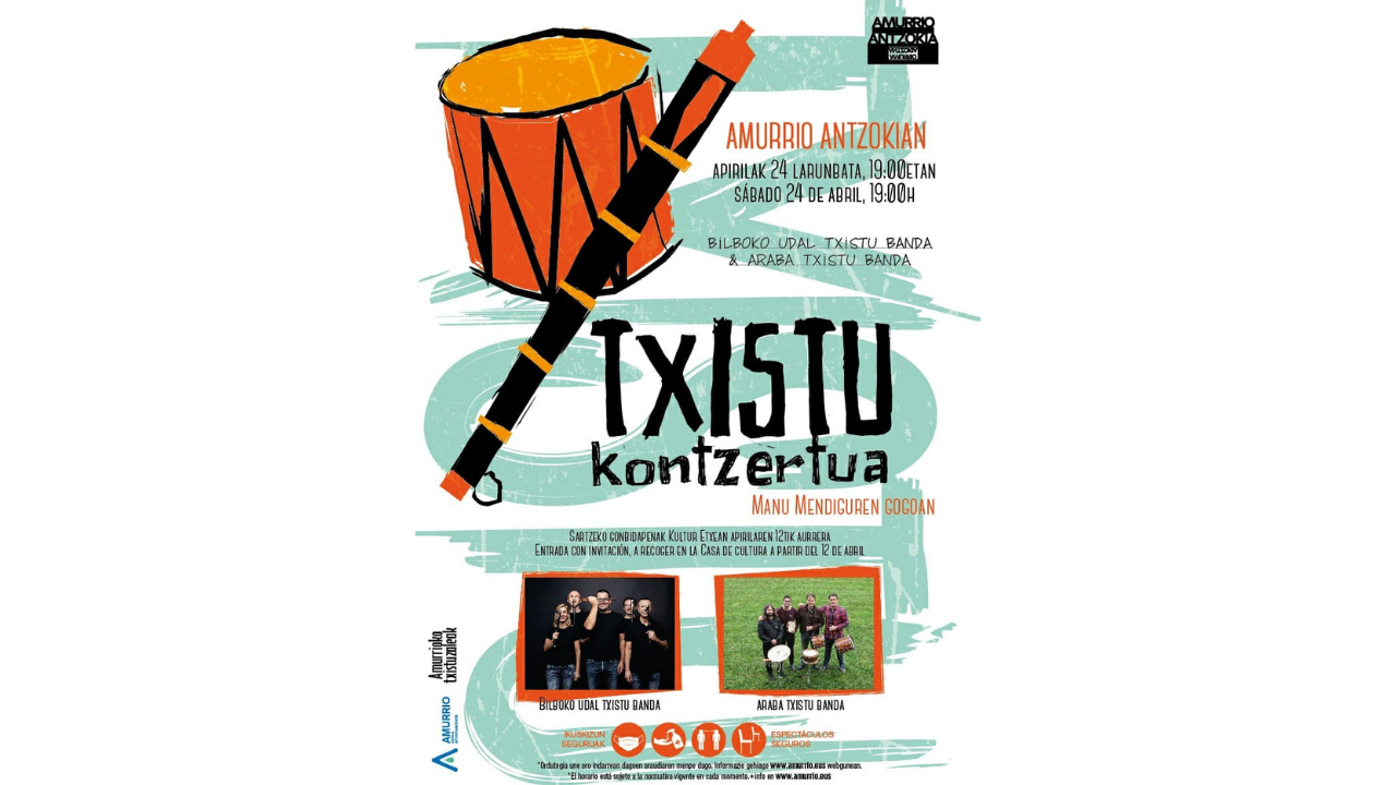 La Banda municipal de txistularis de Bilbao junto a Araba Txistu Banda ofrecerán un concierto gratuito