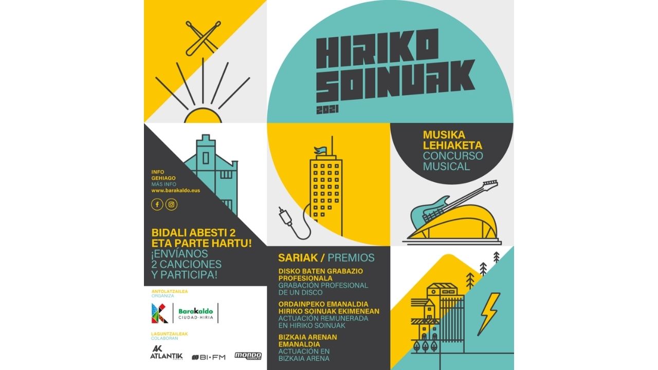 Las bandas ganadoras de la 3ª edición de Hiriko Soinuak actuarán en el Bizkaia Arena