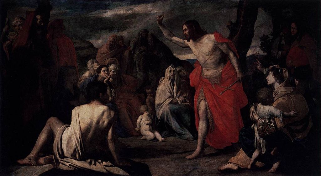 Massimo Stanzione Predicacion del Bautista en el desierto Museo del Prado Madrid