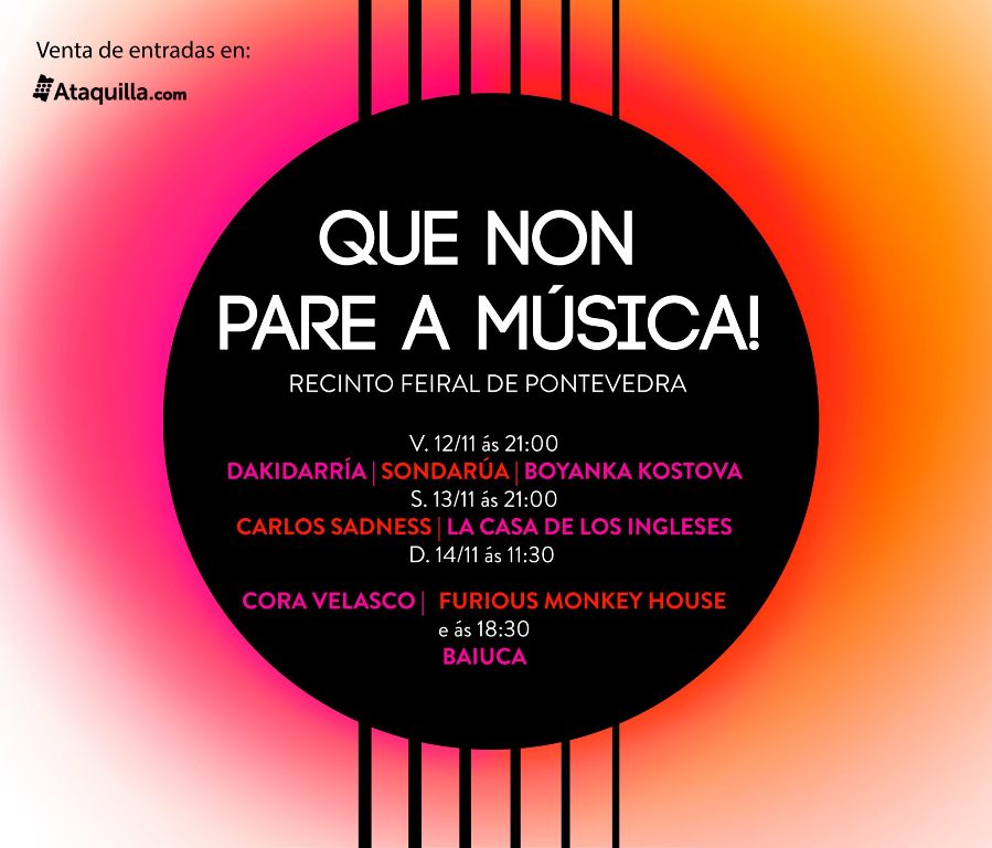 Que non pare a musica ciclo de conciertos Pontevedra