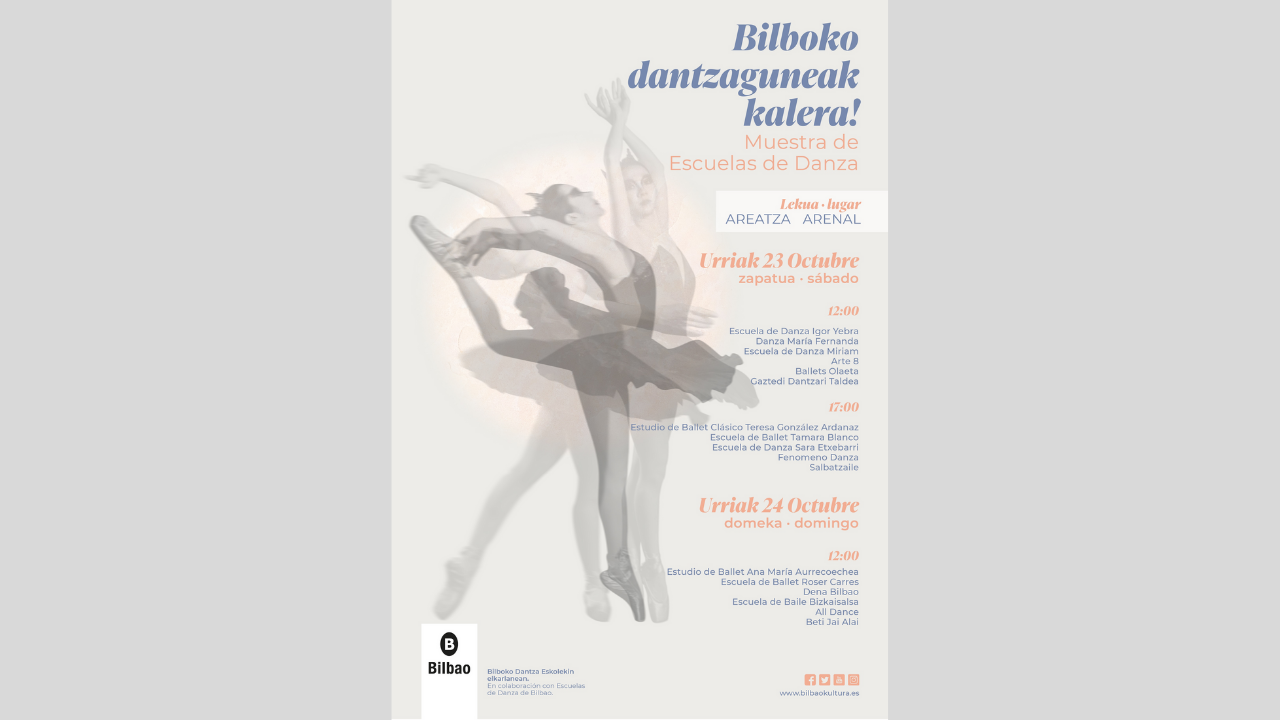 Las escuelas de danza de Bilbao salen a la calle para celebrar ‘Bilboko Dantzaguneak Kalera!’