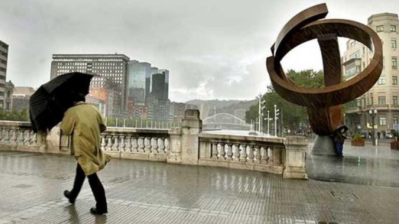 Alerta naranja en Bilbao por lluvias intensas