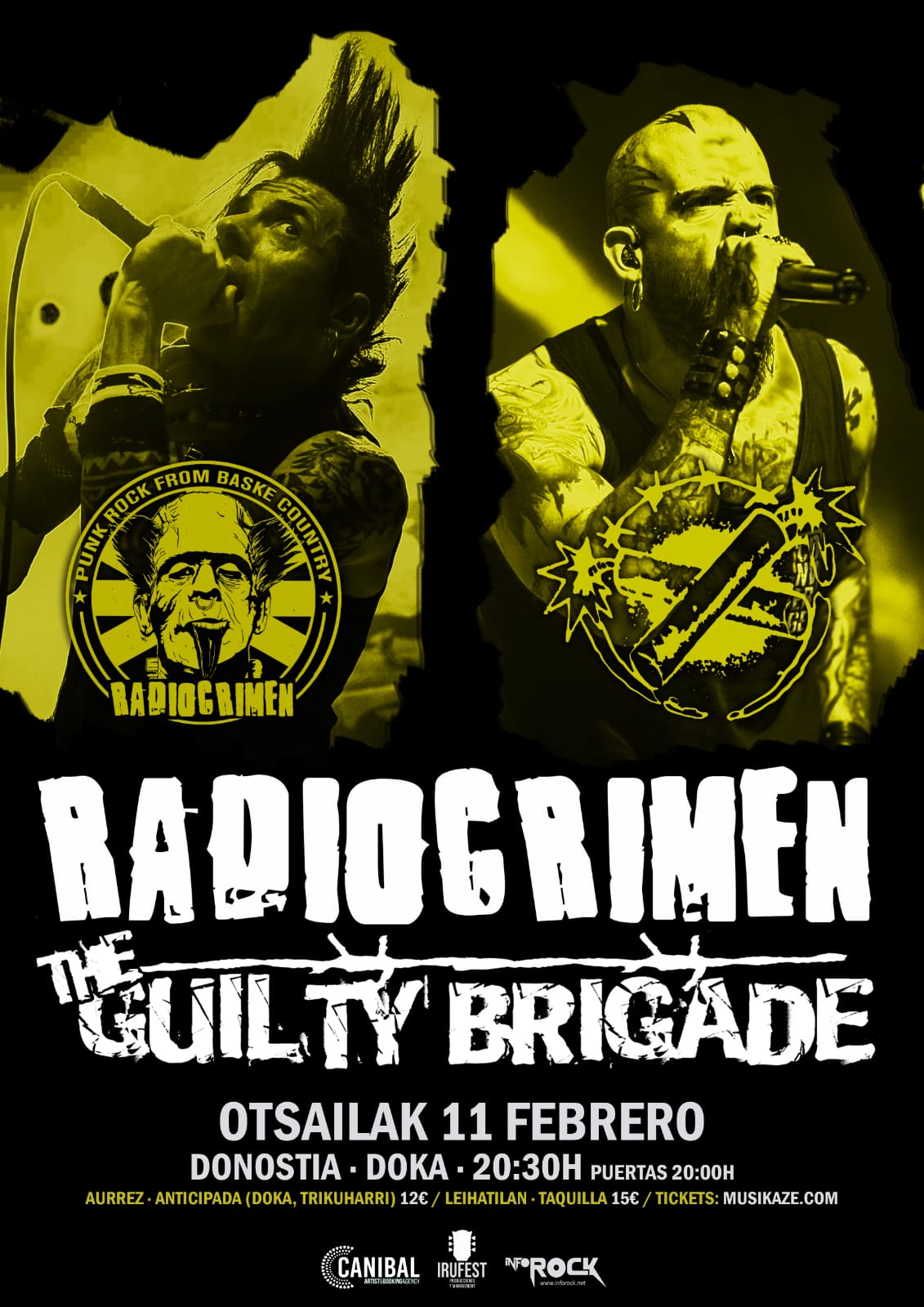 concierto de radiocrimen y the guilty brigade en donostia 16388170881201422