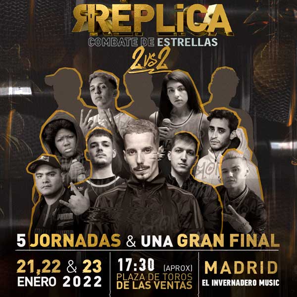 Concierto de Réplica, Combate de Estrellas. Competición de freestylers en El Invernadero en Madrid