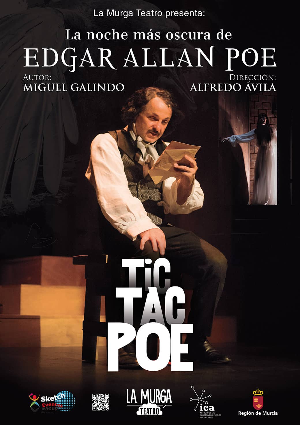 Obra teatral TIC TAC POE, la noche más oscura de Edgar Allan Poe, en el Teatro Villa de Molina