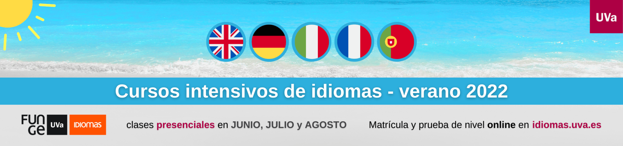 Banner cursos de verano ingles frances aleman italiano Centro de Idiomas UVa 2022 2048x480 1