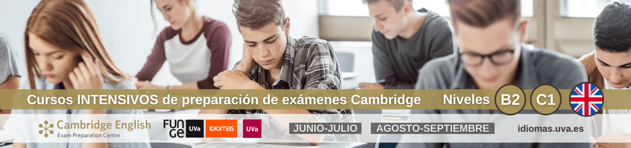 Banner cursos intensivos de First y CAE verano 2022 Centro de Idiomas UVa 2048x480 1