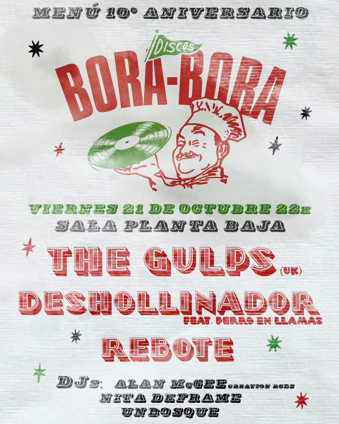 10 aniversario discos bora bora the gulps deshollinador feat perro en llamas y rebote en granada 16637568286304438