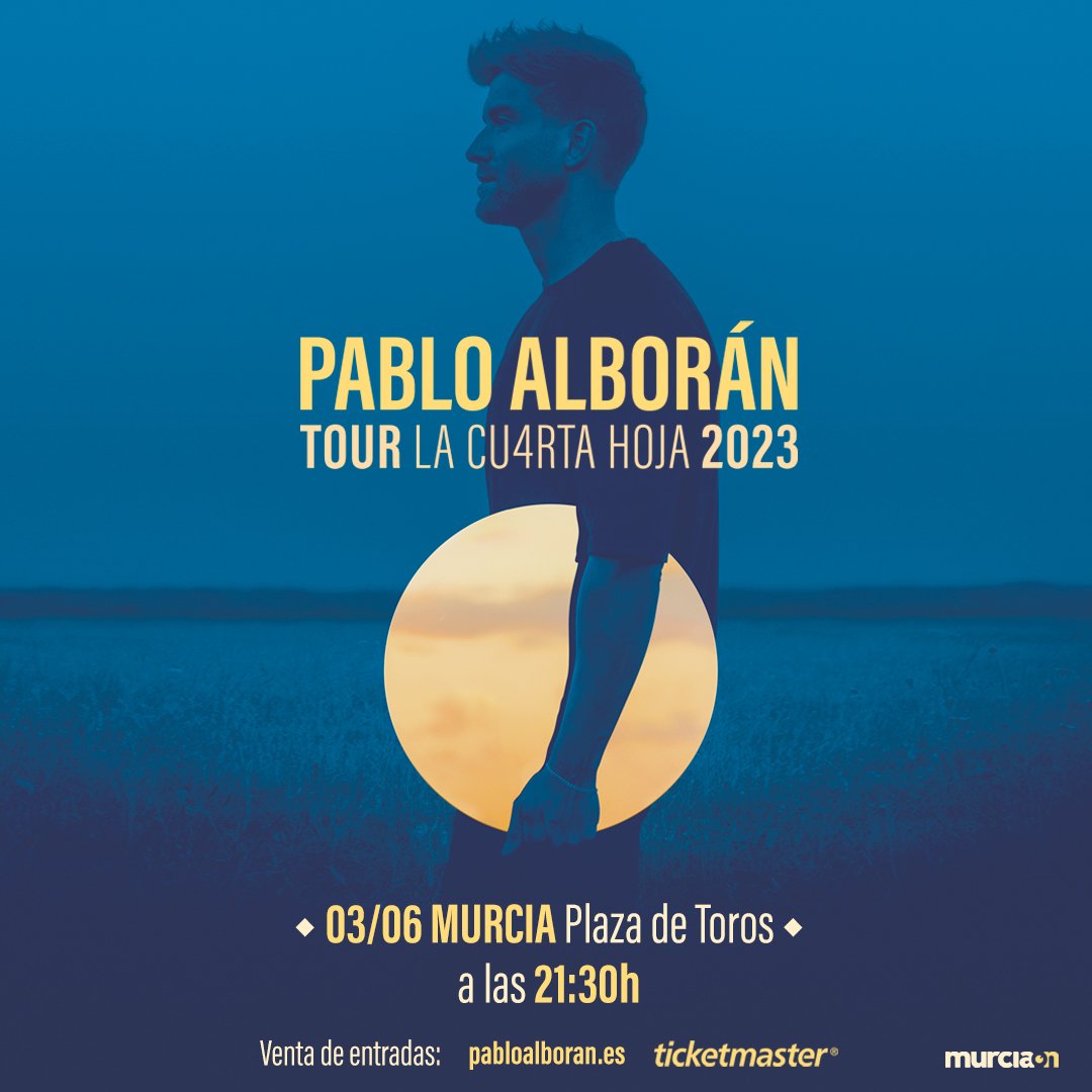 Pablo Alborán llega a Murcia con su nueva gira ‘TOUR LA CUARTA HOJA 2023’