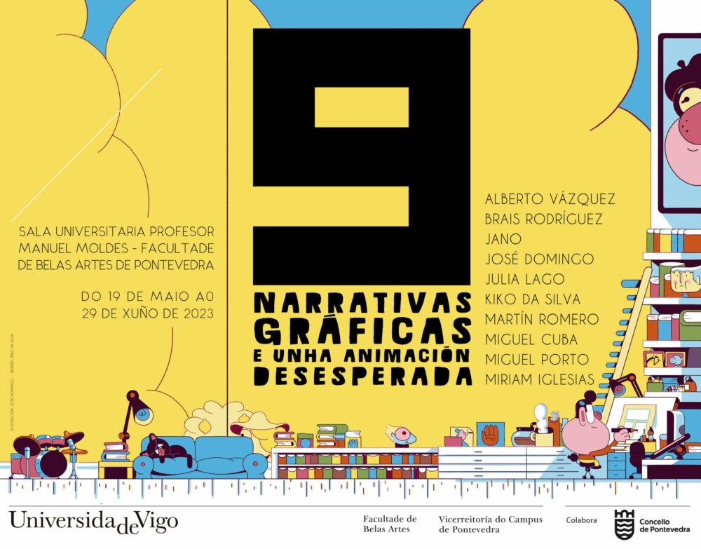 Exposición «9 narrativas gráficas e unha animación desesperada» de la UVigo en Pontevedra