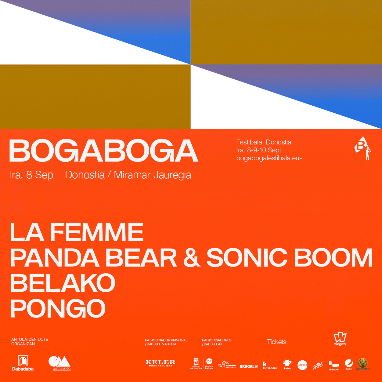 Boga Boga Festibala – Palacio de Miramar – LA FEMME + PANDA BEAR & SONIC BOOM + BELAKO + PONGO