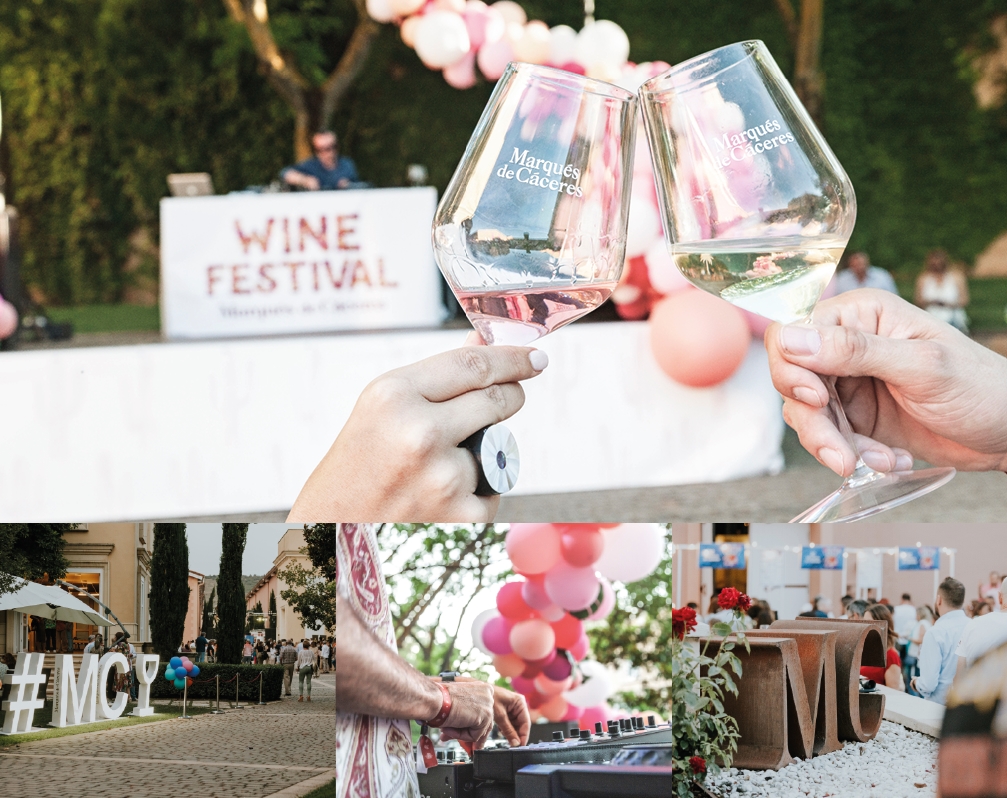marques caceres wine festival rose party