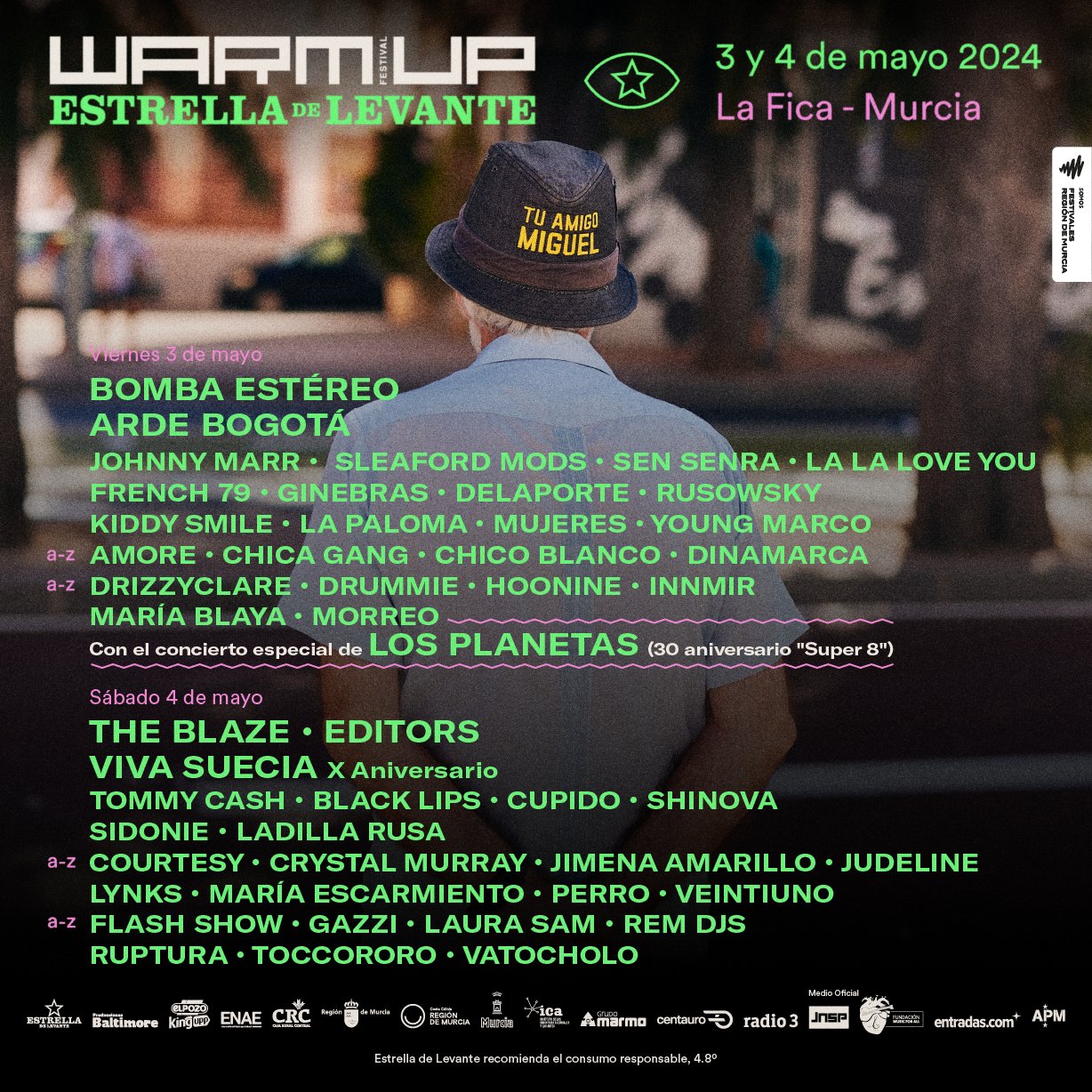 Warm Up Festival 2024: cartel por días